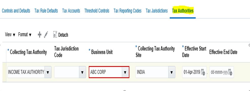 Withholding Tax setup in Oracle Fusion