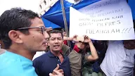 Dituduh Sandiwara, Ini Klarifikasi Dirjon,  Pedagang Pemasang Poster yang Tolak Sandiaga Uno