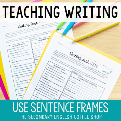 Teaching Writing Tip 2: Use Sentence Frames