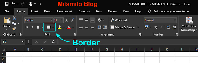 cara membuat garis tabel di Excel, membuat border di excel pada tabel, menambahkan garis tabel dan memberi garis di excel dengan border, membuat garis otomatis di excel