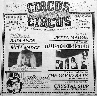 Circus Circus rock club band lineup 1980