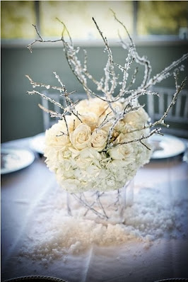 Wedding Flower Centerpieces Using White Wedding Flowers