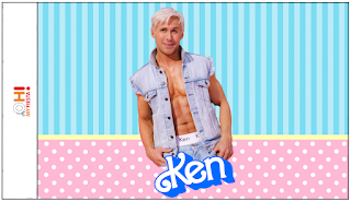 Ken, Barbie the Movie: Free Printable Candy Bar Labels.