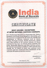 Most Awards / exhibitions at Inter National Cartoon Contests