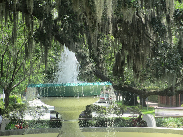 Beautiful fountain in paradise.