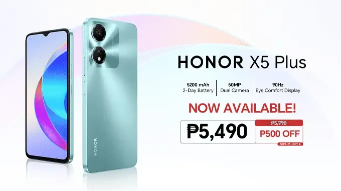 HONOR X5 Plus debuts with an introductory price of Php 5,490!