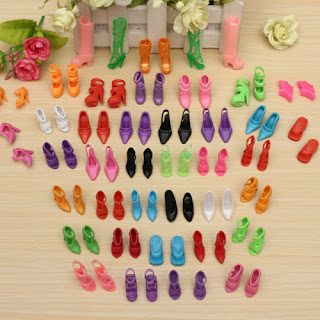 80x =40 Pairs Different High Heel Shoes Boots For Barbie Doll Dresses Clothes