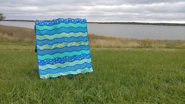 High Tide quilt with Kiamesha fabric for Moda