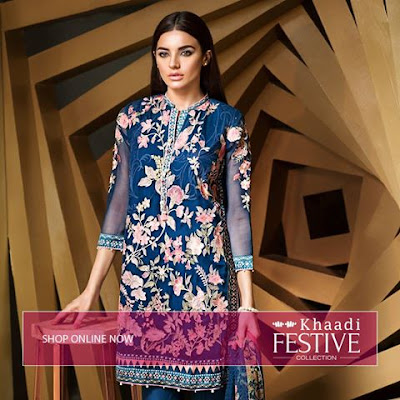 Khaadi Unstitched Embroidered Festive Eid-Ul-Adha New Collection 2016