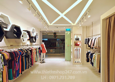 thiết kế shop thời trang đẹp, nữ tính.