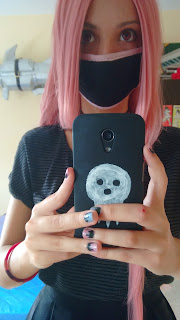 mask, donuth, channel, Tutorial, pink hair, Luka Megurine, máscara, pinku, black
