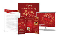 valentines business card templates