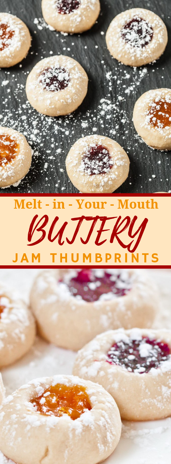 BUTTERY JAM THUMBPRINT COOKIES #thebestrecipe #dessert