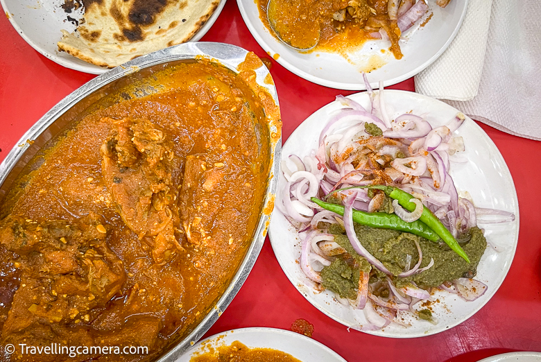 When Vibha and I visited it, we order butter chicken and it was ok. It was certainly worth the money, as it's not an expensive place to have a meal. While coming back, we were debating why  Kake da Dhaba is so celebrated in Delhi and one thing we could think of - probably food was comparatively better in the past but now that there are so many options with delicious food, it's not one of the outstanding places in Delhi. People still go there, as it serves good quantity for the money is charges. So certainly it's a value for money place with may not be the best butter chicken but decent food.