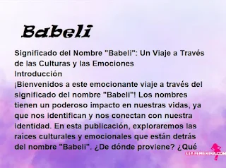 significado del nombre Babeli