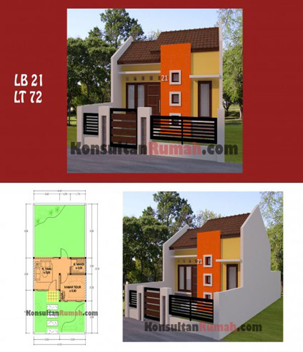 Contoh Model Rumah Minimalis Type 21, 36, 45, 54 & 60 