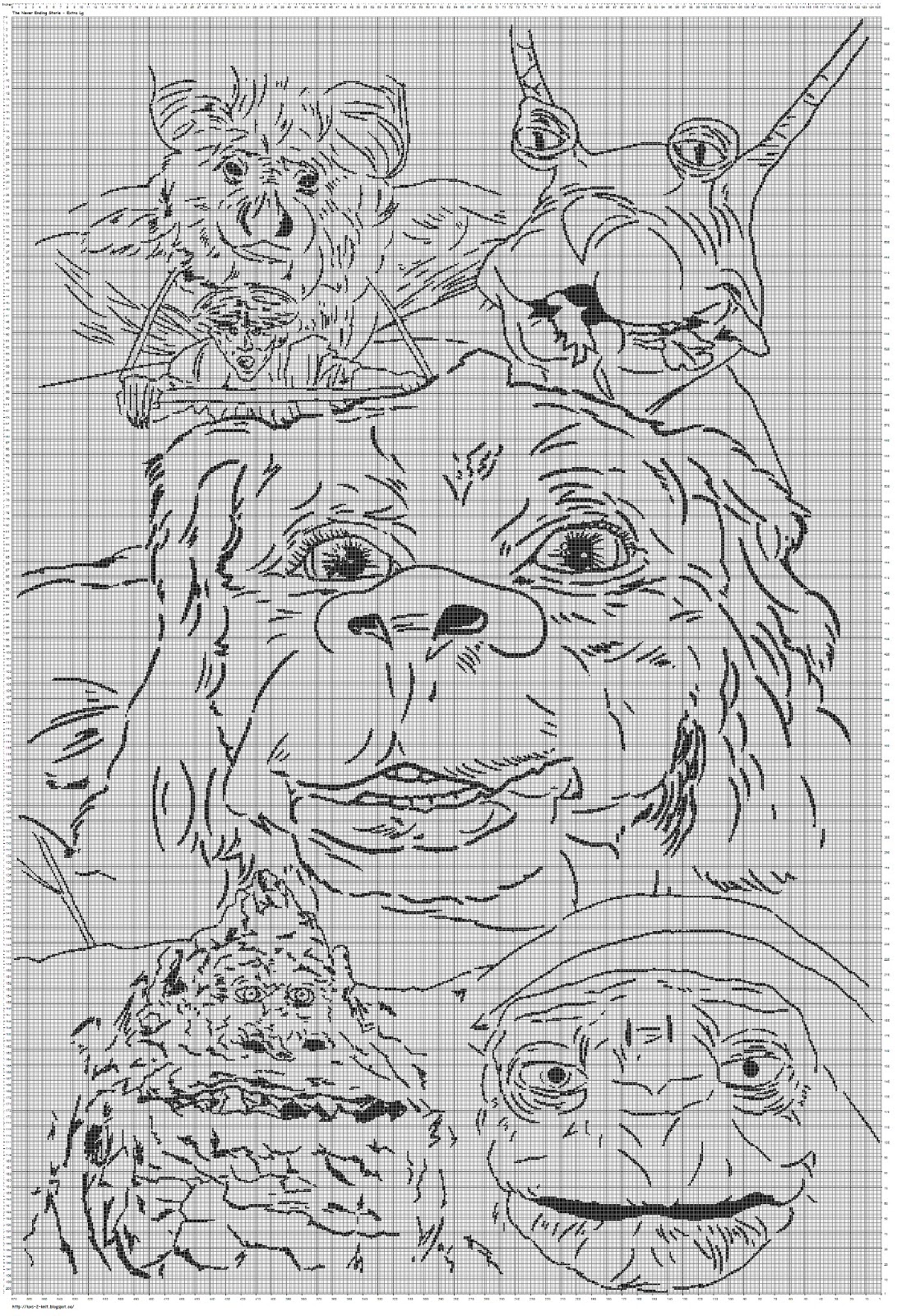 neverending story coloring pages sketch templates