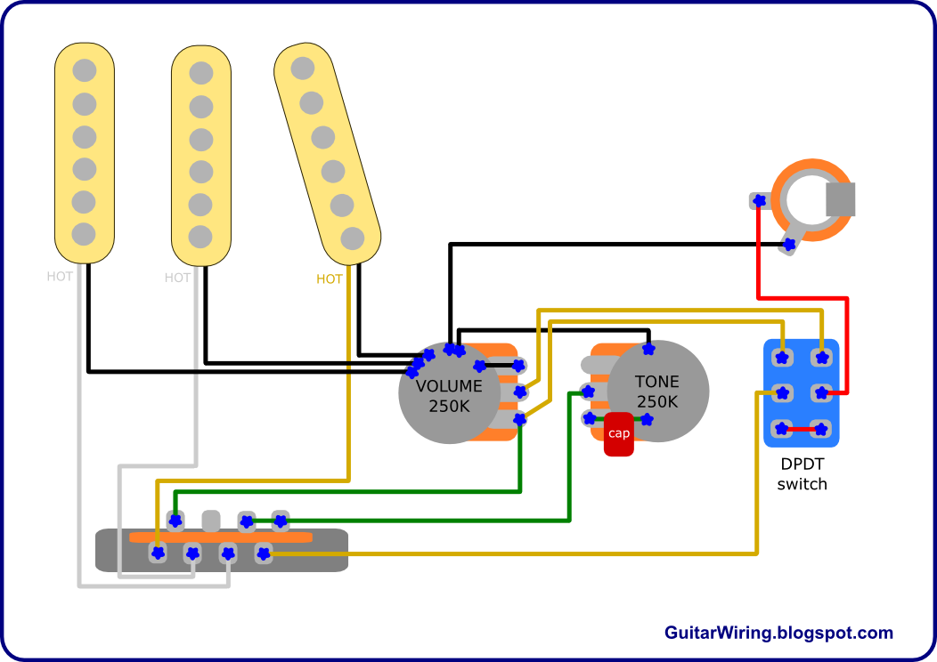 The Guitar Wiring Blog - diagrams and tips: Direct-Through Strat Mod - Toggle Switch
