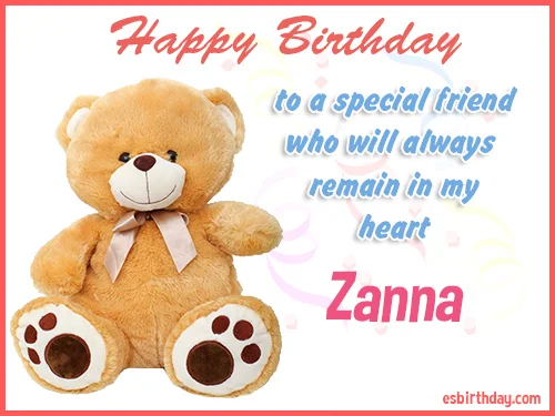 Zanna Happy birthday friends always