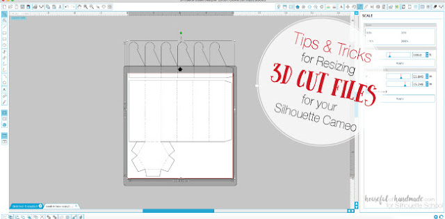3D silhouette studio files, resizing silhouette studio cut files, 3d paper crafts, 3d shapes silhouette cameo