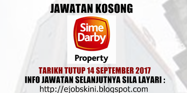 Jawatan Kosong Sime Darby Property - 14 September 2017