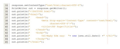 Sử dụng jsp scriptlet trong lập trình java