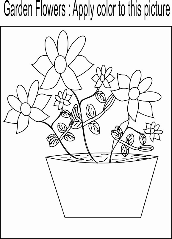 Beautiful Flower Coloring Pages title=