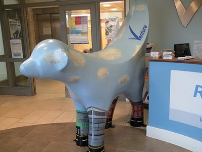 Kenny in his new home in the reception of Venture House on Boaler Street, Kensington