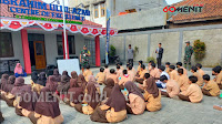 Siswa/i SMP Fokus di Edukasi Tujuan Citarum Harum oleh Satgas Sektor 22 Sub 11