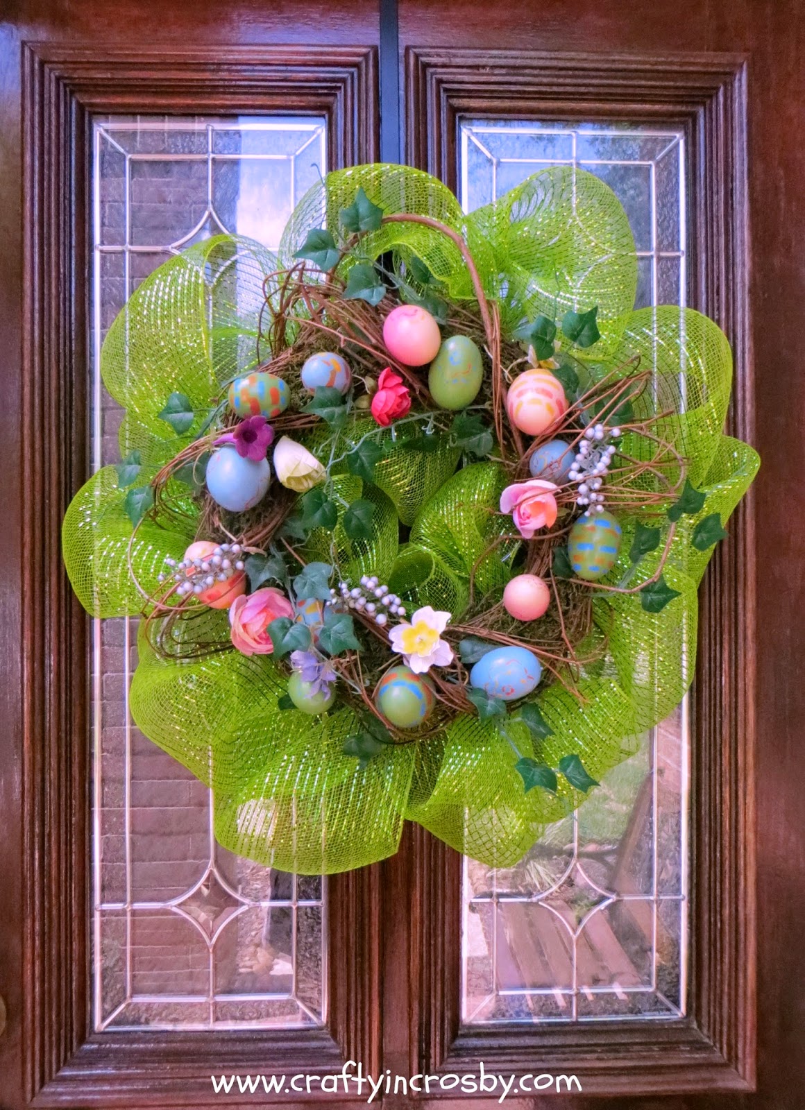 Deco Mesh, mesh ribbon, Hobby Lobby, Easter, Easter Wreath