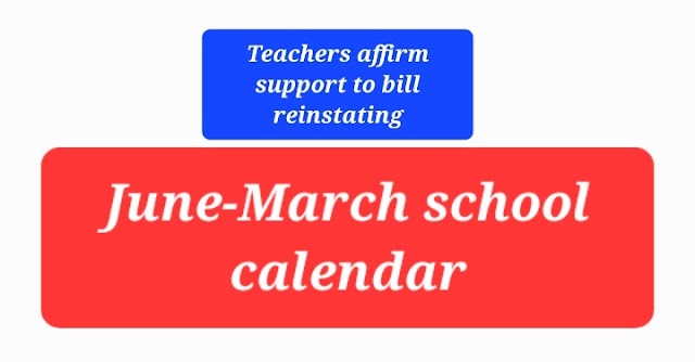 Teachers affirm support to bill reinstating June-March school calendar