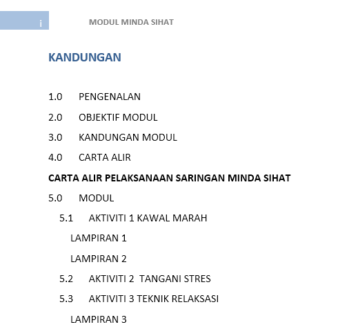 MODUL MINDA SIHAT ~ My School