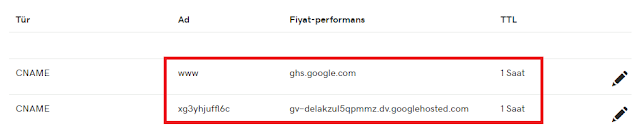 Blogspot Domain Yönlendirme DNS Kaydı -Kurgu Gücü