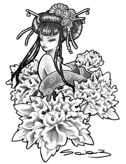 Beautiful Japanese Geisha Tattoos Design 3