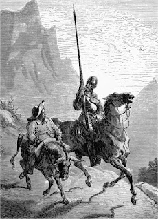 Don Quijote y Sancho. Gustave Doré-El Quijote en nuestras vidas. https://pinceladasdelpasado.blogspot.com