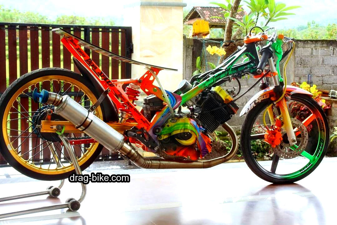 55 Foto Gambar Modifikasi Motor SATRIA FU Drag Race Style 