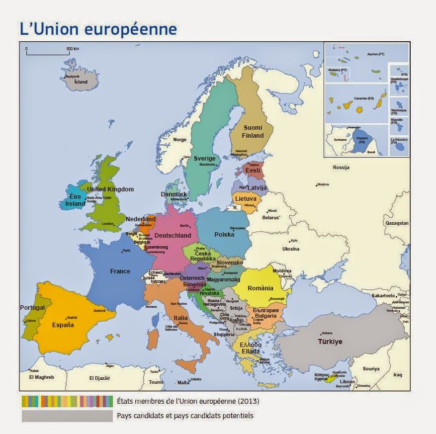 Carte de l'Union européenne