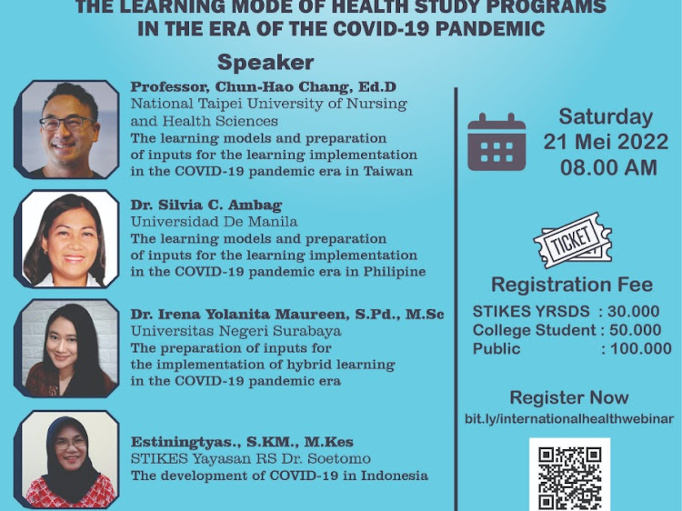 Webinar International SHARING EXPERIENCES ON THE EFFECTIVENESS OF THE LEARNING MODE OF HEALTH STUDY PROGRAMS IN THE ERA OF THE COVID-19 PANDEMIC