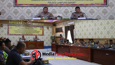 Polres Lampung Barat Laksanakan Latihan Pra Operasi Zebra Krakatau 2022