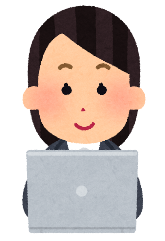 いろいろな表情のパソコンを使う会社員のイラスト 女性 かわいいフリー素材集 いらすとや