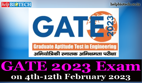 GATE 2023 Exam Notification | GATE Exam on 1st Week of February 2023