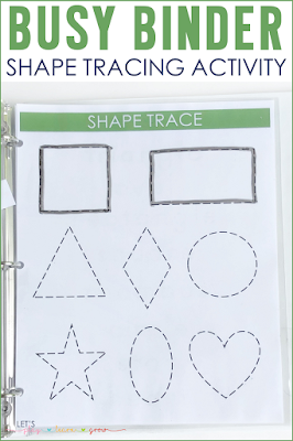 Shape Tracing Mat Busy Binder