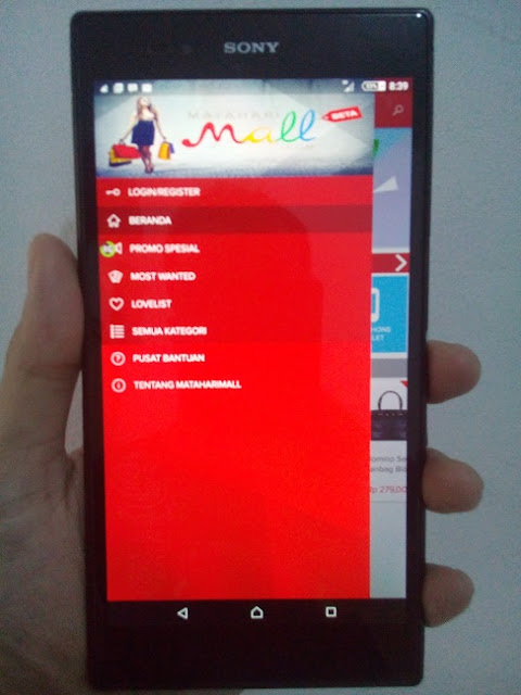 Tampilan Aplikasi MatahariMall di Android - Blog Mas Hendra