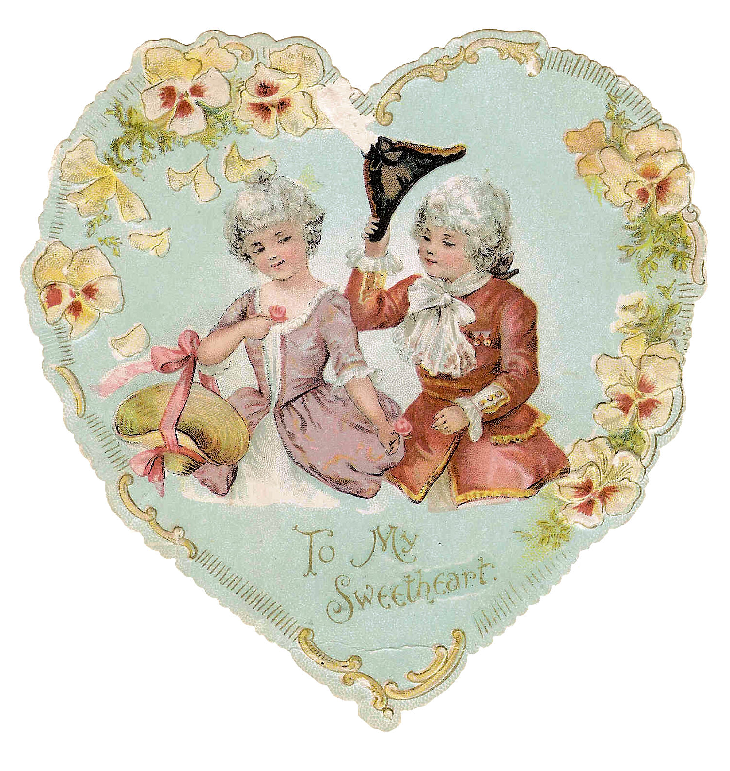 Antique Images: Valentine's Day Clip Art Antique Heart Die ...