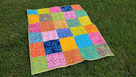 Modern quilt using Elementz Island Batik fabrics