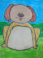 Harmony Arts Academy Drawing Classes Thursday 18-July-19 Neeraja Sameer Lad 8 yrs Dog Animal Drawing Oil Pastels, Paper SSDP - (03) - Third