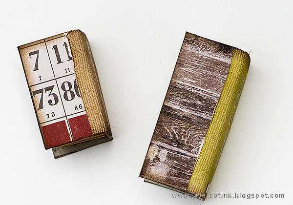 Layers of ink - Miniature Bookshelf with Handmade Books Tutorial by Anna-Karin