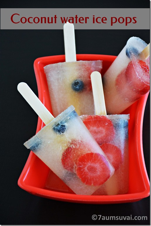 Coconut water popsicles 