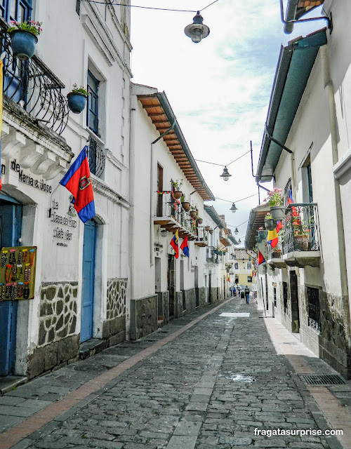 La Ronda, rua de bares e restaurantes no Centro Histórico de Quito