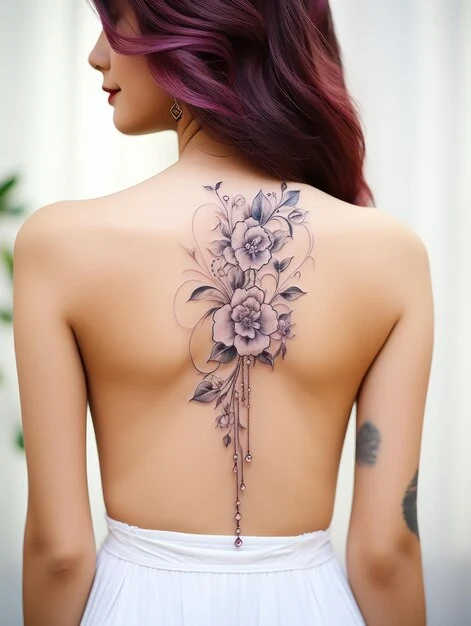 Tatuajes femeninos en la espalda